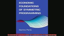 Popular book  Economic Foundations of Symmetric Programming