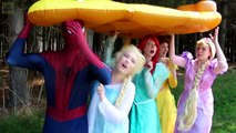 Maleficent ve  Frozen  Elsa , Anna ve Pembe Spidergirl ! Örümcek Adam, Catwoman , Ariel Denizkızı ve Batman