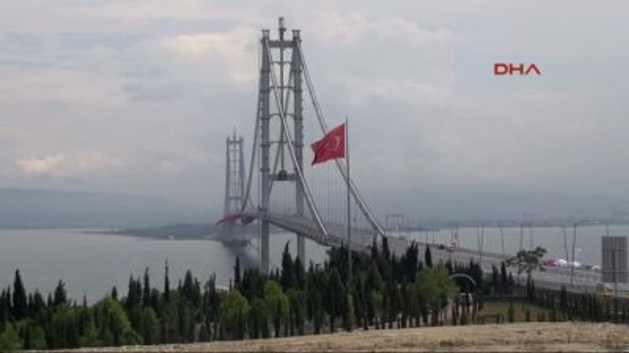 İzmit Körfez Geçiş Köprüsü Osmangazi Köprüsü'nden İlk Görüntüler