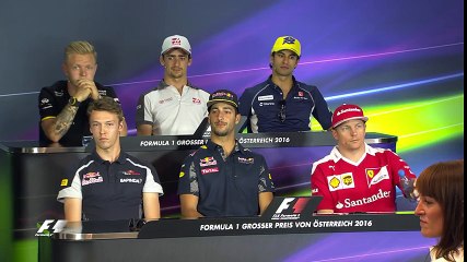 Drivers Face The Press | Austrian Grand Prix 2016