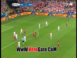 تسديدة صاروخية من سيدريك سواريس امام شباك بولندا