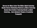 Read Books Verses for Men: Color The Bible: Adult Coloring Books Stress Relieving Patterns