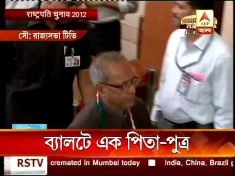 President Poll-Abhijit Mukherjee,Pranab Mukherjee's son cast his vote