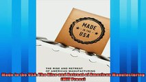 For you  Made in the USA The Rise and Retreat of American Manufacturing MIT Press