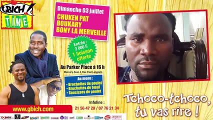 Invitation Boukary pour le Gbichtime du 03 Juillet 2016