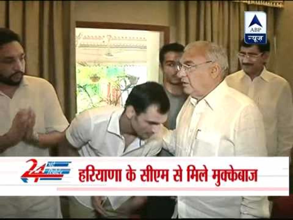 CM Hooda wishes good luck to 5 five boxers participating in Olympics ‎