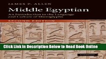 Read Middle Egyptian: An Introduction to the Language and Culture of Hieroglyphs  PDF Free