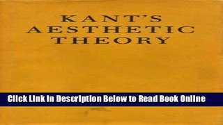 Download Kant s Aesthetic Theory  PDF Free