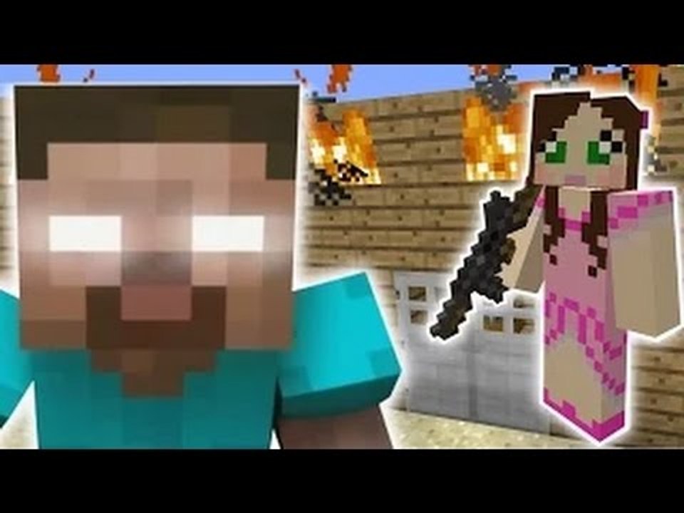 Pat and Jen PopularMMOs Minecraft | HEROBRINE'S BRUTAL ATTACK MISSION   The Crafting Dead [57]