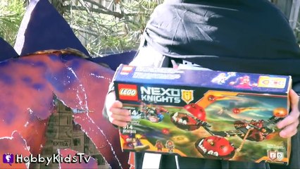World's Biggest DRAGON Surprise Egg! Lego Nexo Knights HobbyKidsTV_7