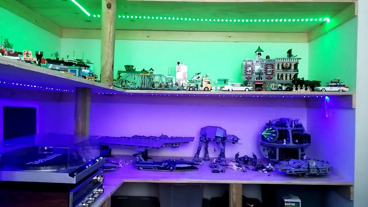 Testing LED lights in Toy Room