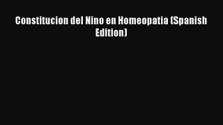 Read Constitucion del Nino en Homeopatia (Spanish Edition) Ebook Online