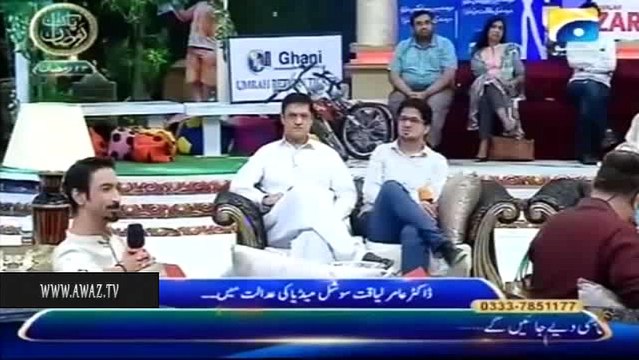 Watch Aamir Liaqat playing Muhajir Card in Pak Ramzan Transmission and criticizing Altaf Hussain's ban