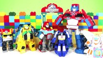 The BEST Transformers Rescue Bots Adventures! Optimus Blades Chase & Bumblebee!!