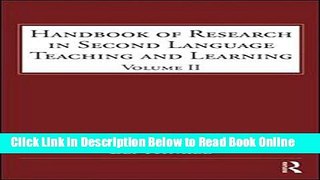 Read Handbook of Research in Second Language Teaching and Learning: Volume 2 (ESL   Applied