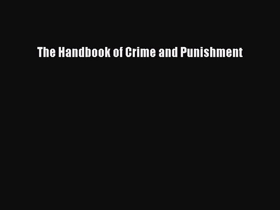 Download Book The Handbook of Crime and Punishment PDF Free