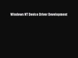 Read Windows NT Device Driver Development Ebook Free