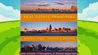 behold  Real Estate Principles A Value Approach