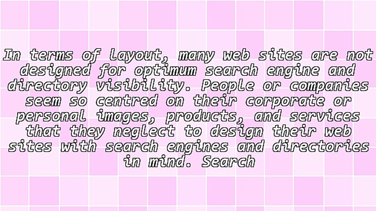 Designing sites for search engines and directories