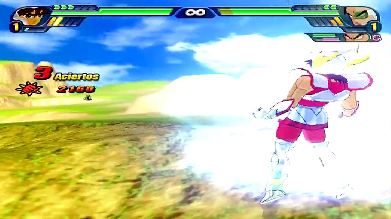 Seiya vs Raditz Nappa Vegeta - Dragon Ball Z Budokai Tenkaichi 3 (MOD)