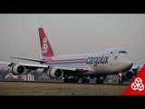 Evening spotting at Schiphol | B747-8i Cargolux hard landing