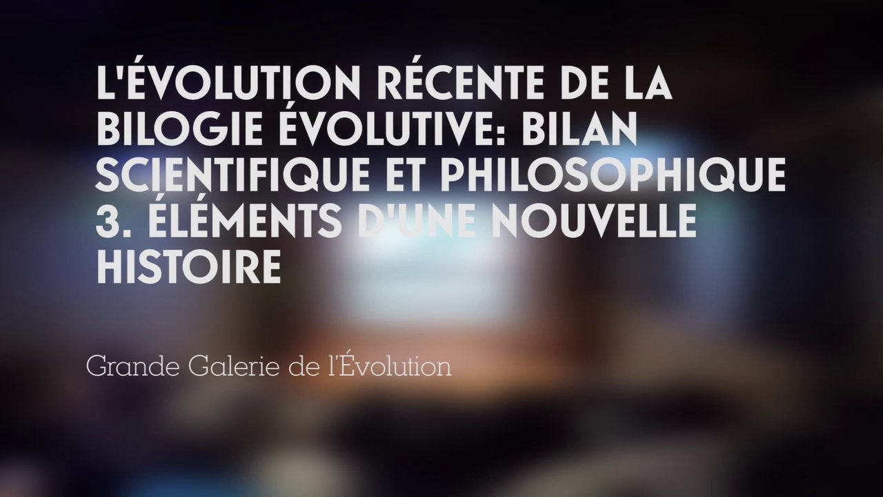 Modèle neutre et réponse aux changements globaux (cycle l'évolution récente de la biologie évolutive 3/4)