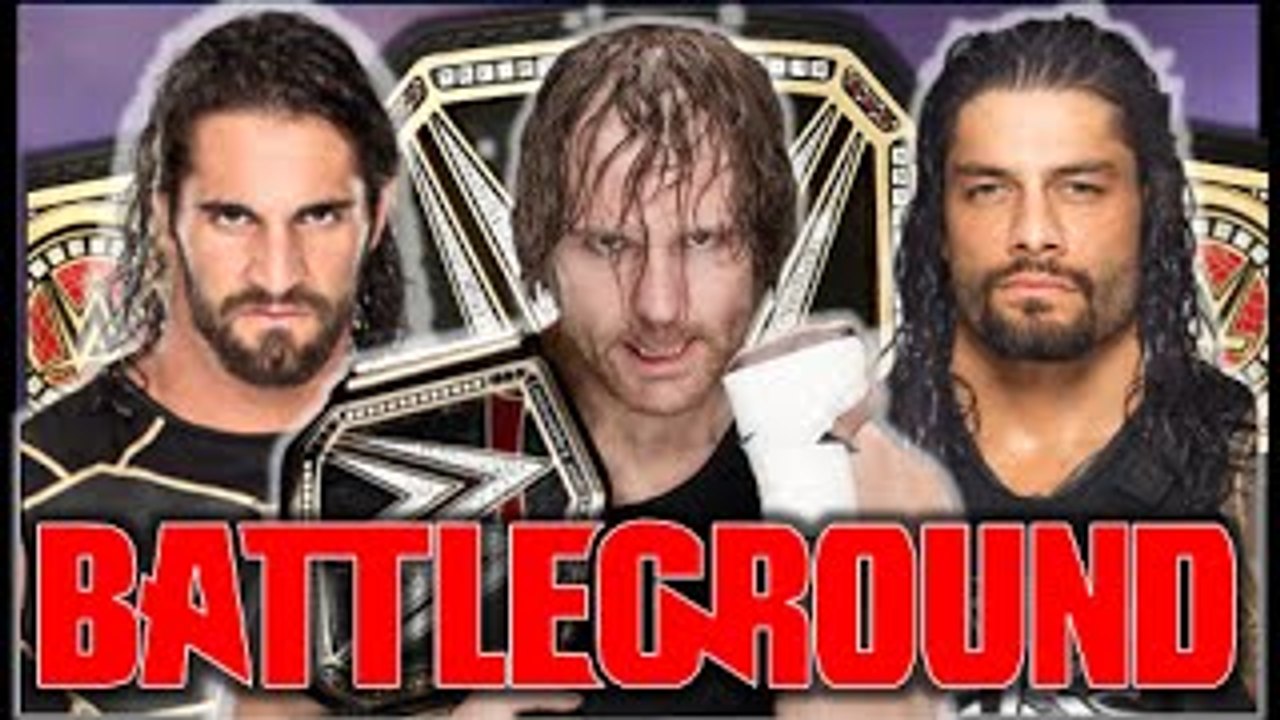 WWE Battleground 2016 - Seth Rollins VS Dean Ambrose VS Roman Reigns (WWE WHC) Match HD
