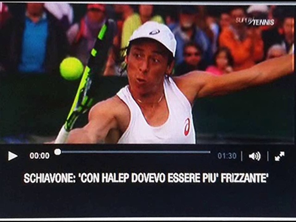 SCHIAVONE CON HALEP DOVEVO ESSERE PIU FRIZZANTE