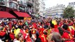 Grosse ambiance devant la gare Lille Flandre en début d'après-midi. 1000-1500 supporters vers 12h