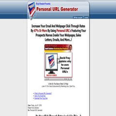 Increase Your Email And Webpage Click Through Rates By 47% Or More By Using Personal URL's Featuring Your Prospects Name