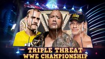 WWE Wrestlemania 29 :Cm Punk Vs John Cena Vs The Rock (c) Triple Threat WWE Championship Match  (HD)