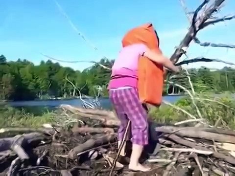 Папа, папа! Смотри, что я нашла. Очень смелая девочка. Смотрите