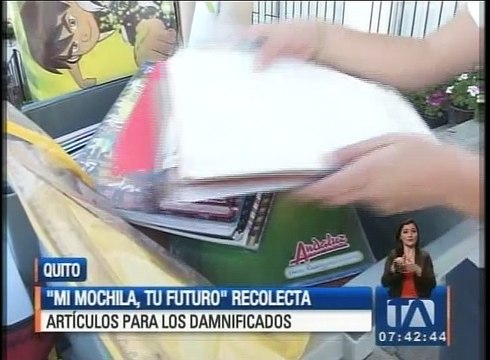 La campaña Mi mochila, tú futuro recolecta artículos para los damnificados