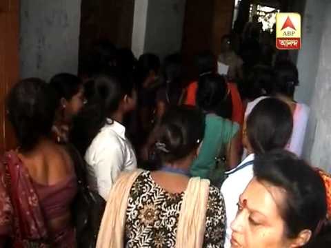 Rammohan womens college students agitation against molestation by outsiders