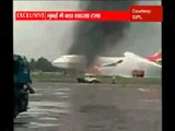 Exclusive visuals: Air India plane catches fire in Mumbai