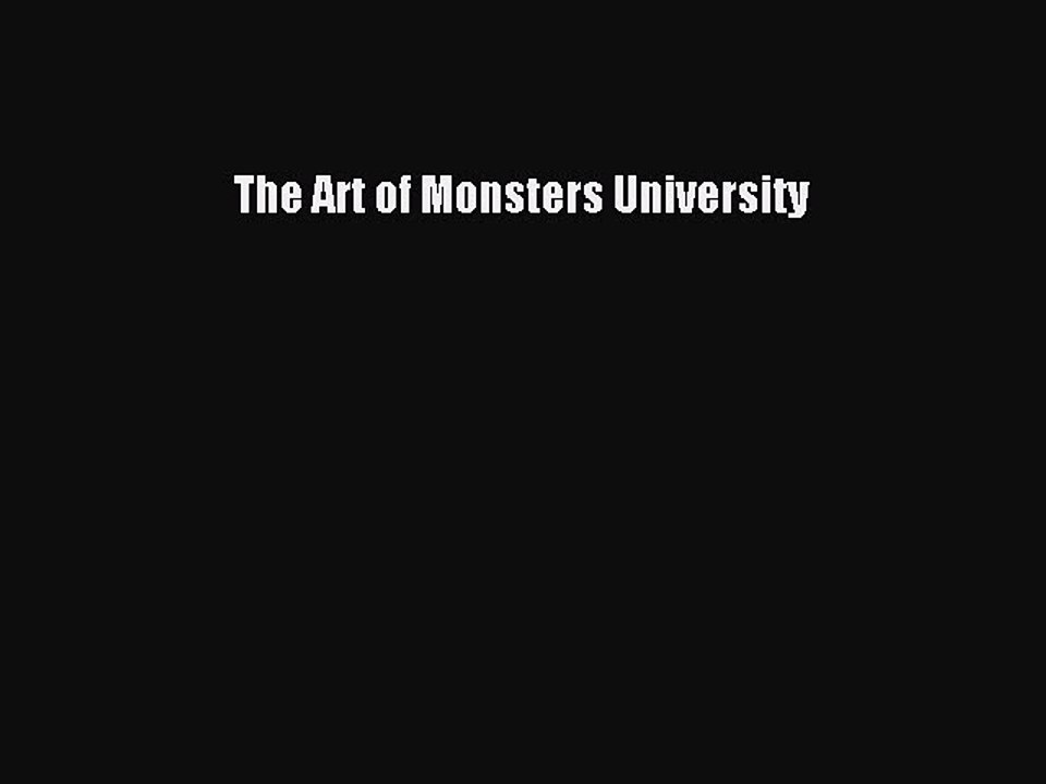 Read Books The Art of Monsters University E-Book Free