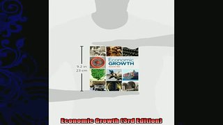 there is  Economic Growth 3rd Edition