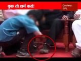 Anger over child tying shoe laces of MP minister Bhopal