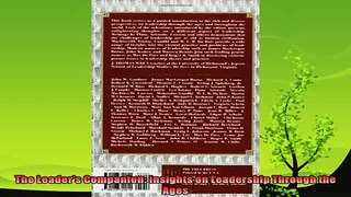 complete  The Leaders Companion Insights on Leadership Through the Ages