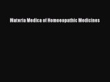 Download Materia Medica of Homoeopathic Medicines Ebook Free