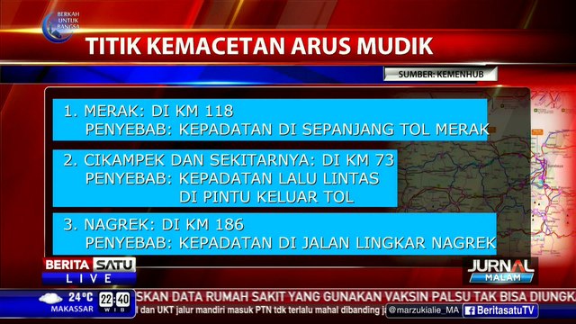 13 Titik Kemacetan Arus Mudik di Jalur Pantura dan Selatan