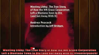 Popular book  Wasting Libby The True Story of How the WR Grace Corporation Left a Montana Town to Die