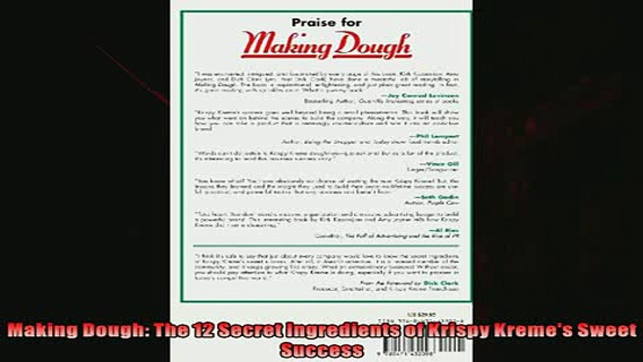 For you  Making Dough The 12 Secret Ingredients of Krispy Kremes Sweet Success