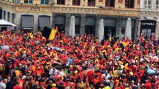 Euro 2016 : les supporters belges sur la Grand Place