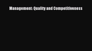 Download Management: Quality and Competitiveness Ebook Online