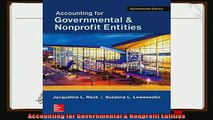behold  Accounting for Governmental  Nonprofit Entities