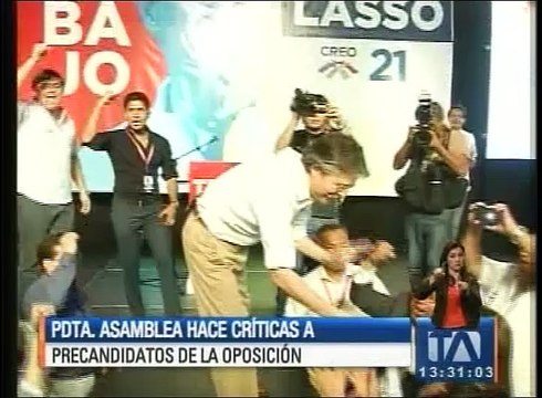 Presidenta de la Asamblea hace críticas a precandidatos de la oposición