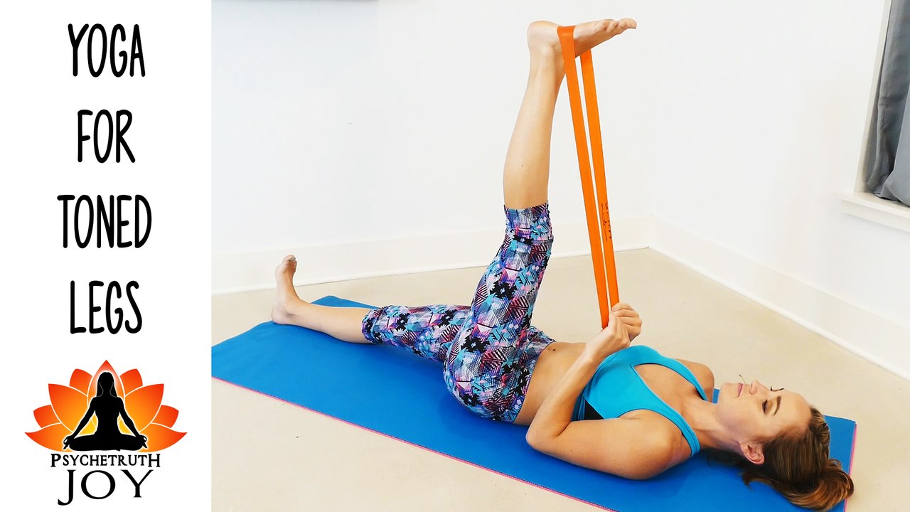 Slim Thighs & Butt Lift At Home Exercises – Optional Resistant Band Yoga Workout