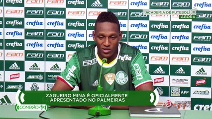 Mina é apresentado no Palmeiras