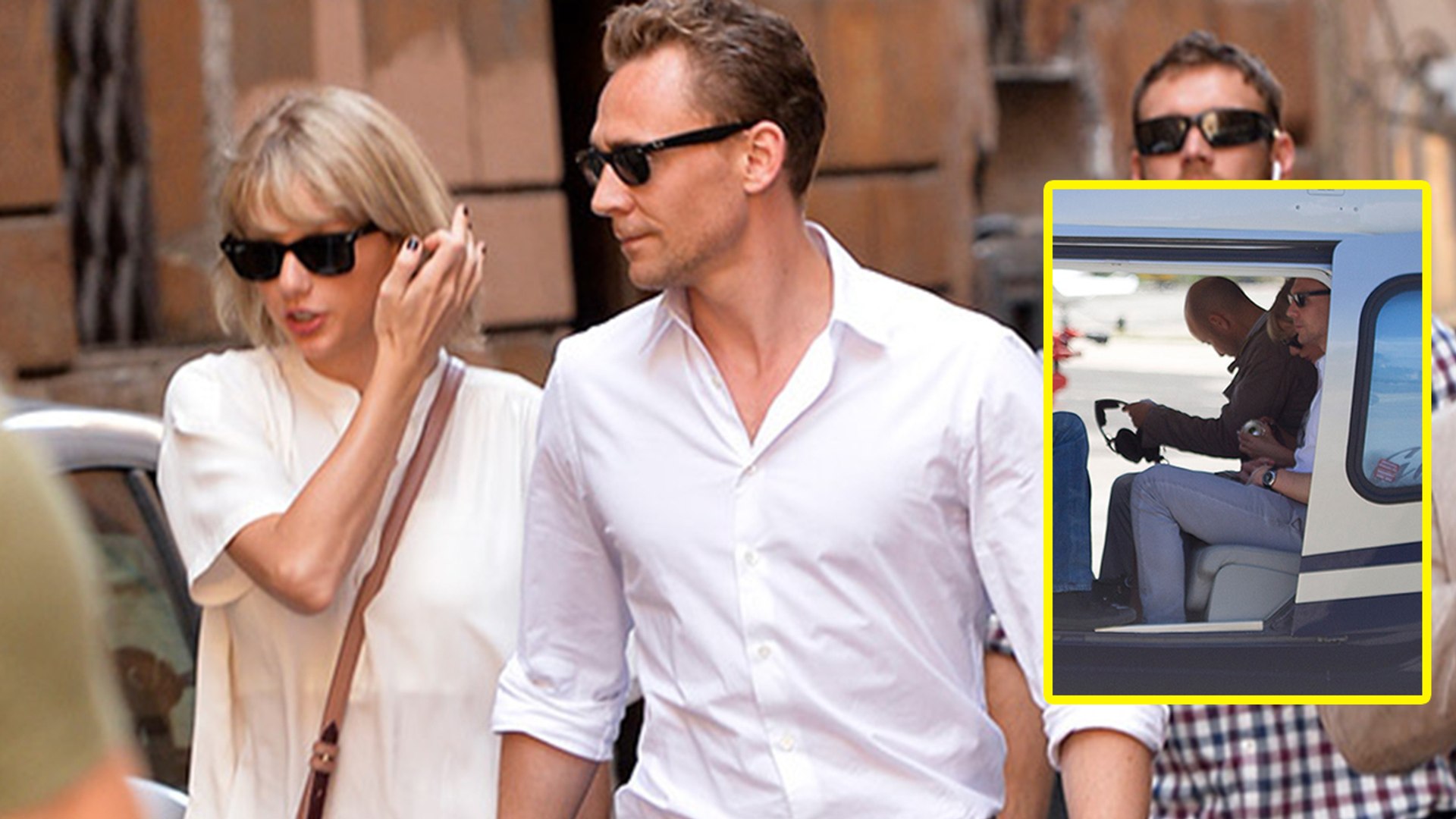 Taylor Swift and Tom Hiddleston Romantic Tour to Rome in Helicopter